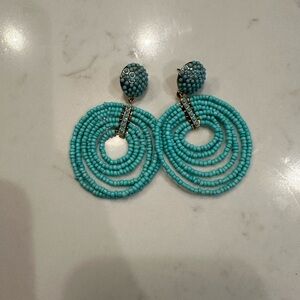 Baublebar Turquoise Beaded Hoop Earrings